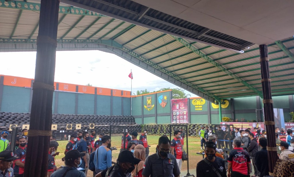 Polsek Sungai Raya Lakukan Pemantauan pelaksanaa Pembukaan Kejuaraan Nasional Menembak Bupati dan Wakil Bupati Kubu Raya