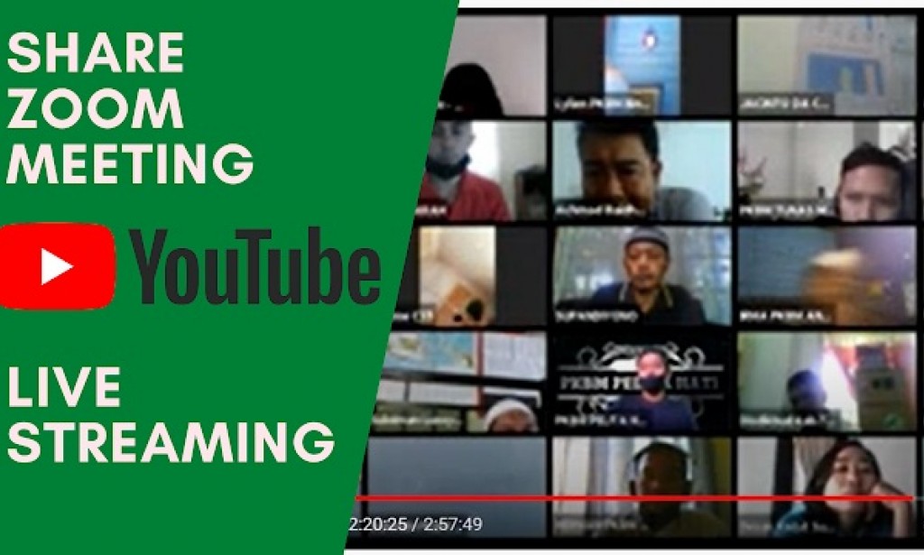 Cara Share/Membagikan Rapat Zoom Live Streaming di Youtube