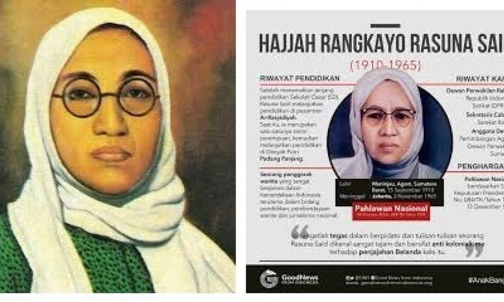 Rasuna Said, Putri Minangkabau, Pahlawan Nasional
