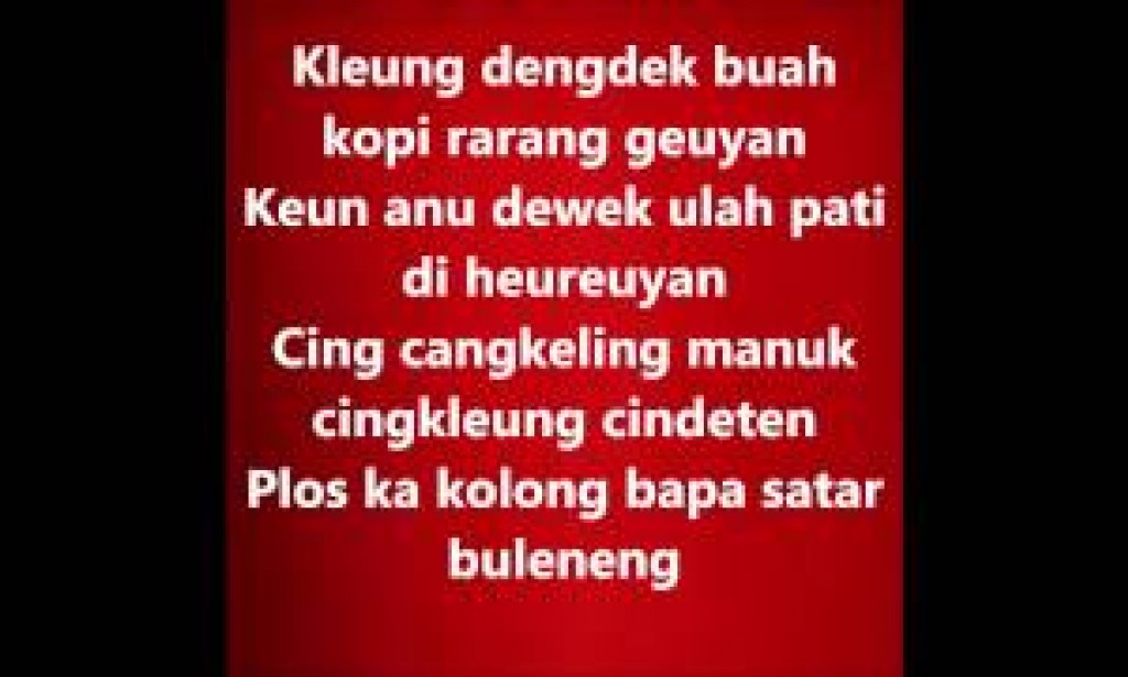 Chords dan Not Angka Lagu Cing Cangkeling