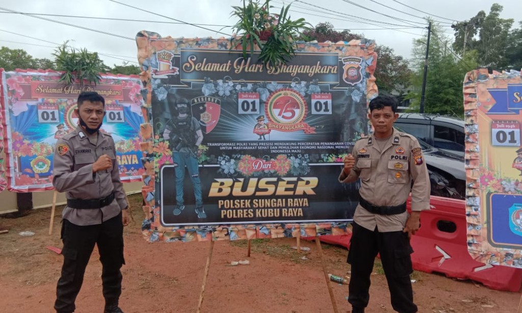 TIGA PERSONIL POLSEK SUNGAI RAYA KENAIKAN PANGKAT 1 JULI 2021