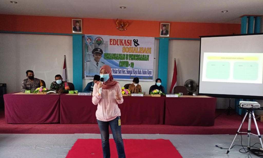 Kantor Desa Mekar Sari adakan Pertemuan Edukasi dan Sosialisai dalam rangka Penanggulangan Wabah Covid 19
