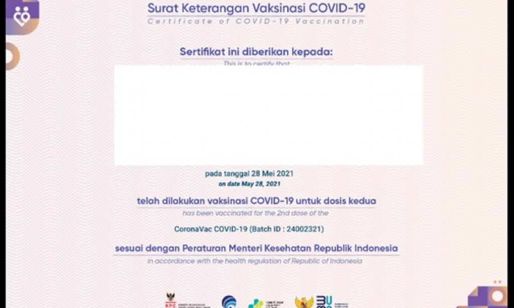 Cara Download dan Print Sertipikat Vaksin COVID 19 di pedulilindungi