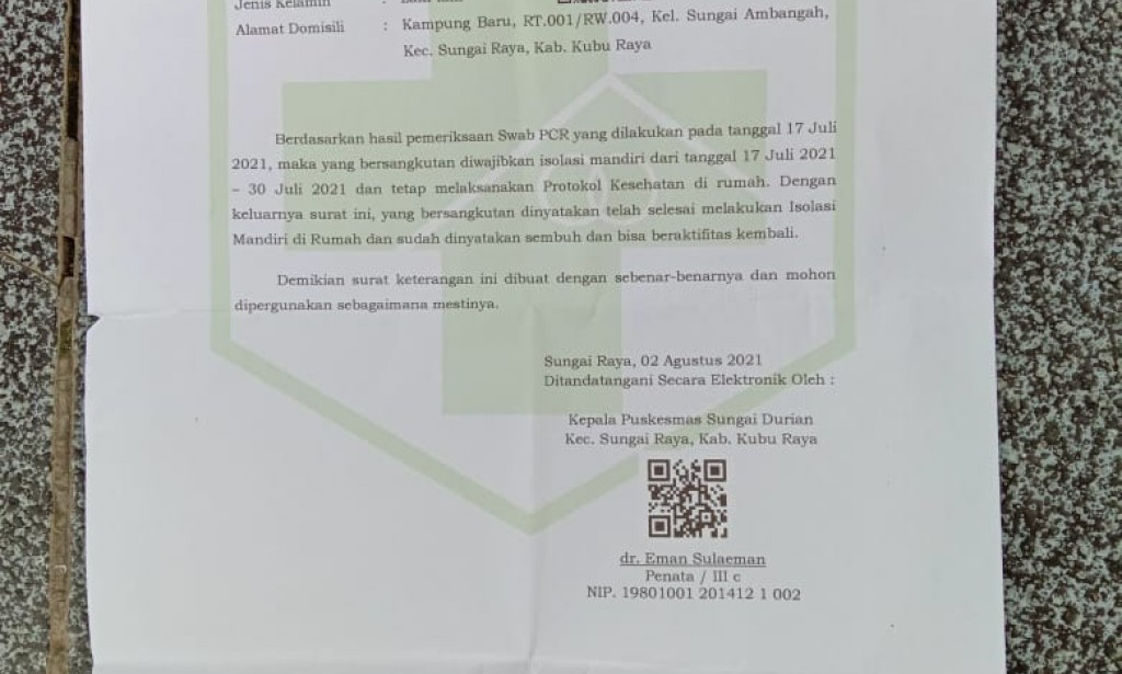 Bhabinkamtibmas Desa Sungai Ambangah dampingi Tim Traser gencar lakukan pemantauan warga yang terkonfirmasi Covid 19