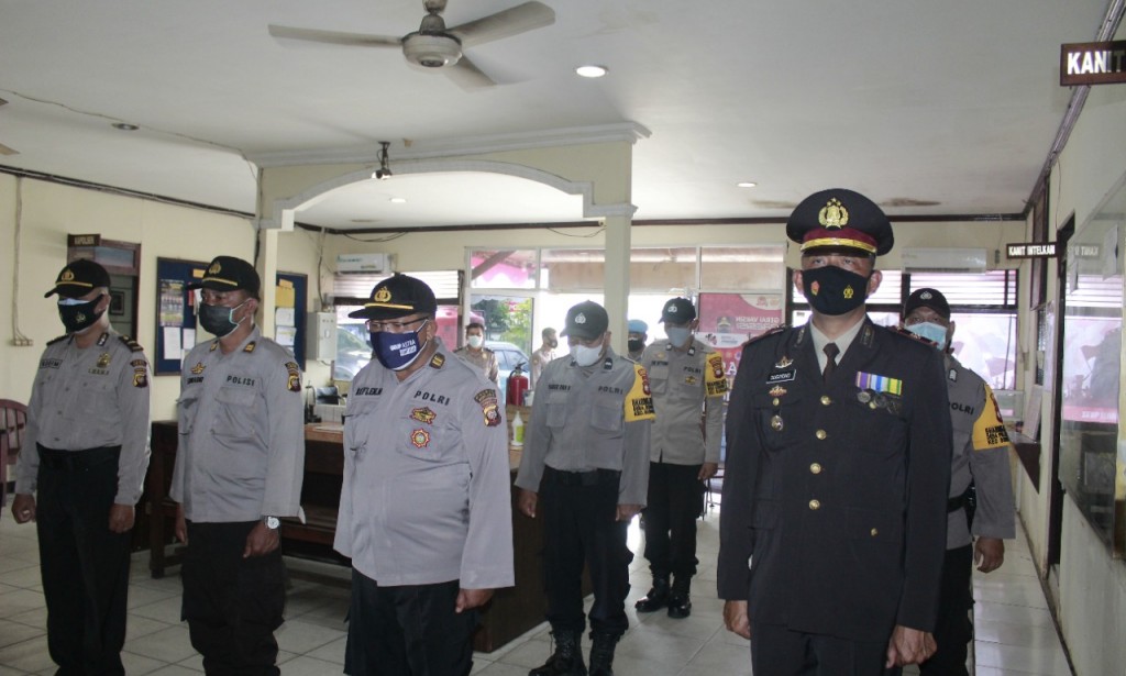 Dengan Semangat 45, Polsek Sungai Raya Apel HUT RI ke 76 Secara Virtual