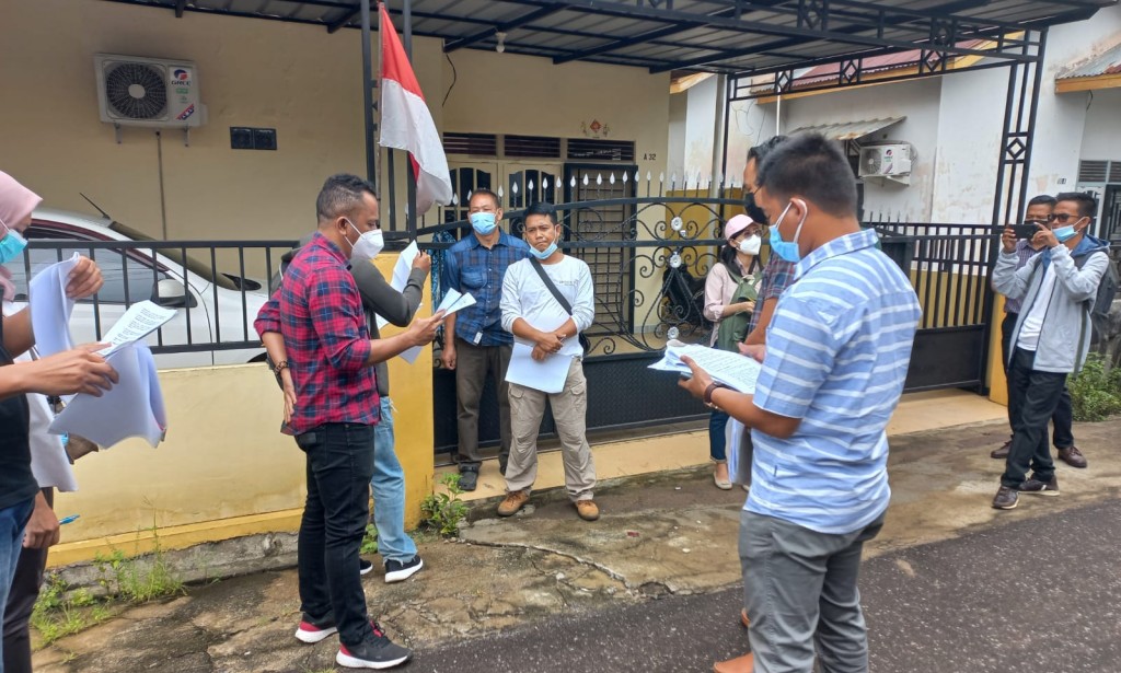 Personil Polsek Sungai Raya amankan Jalannya Sidang Pemerikasaan Setempat dari Pengadilan Negeri Mempawah