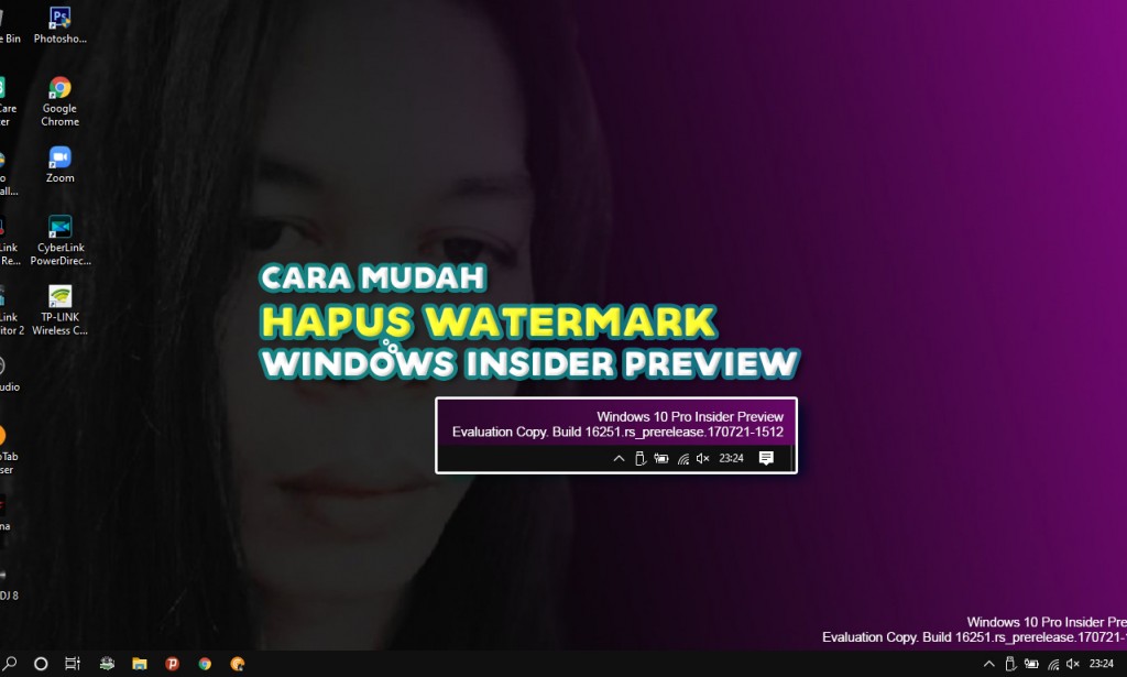 Cara Mudah Hapus Watermark Windows Insider Preview