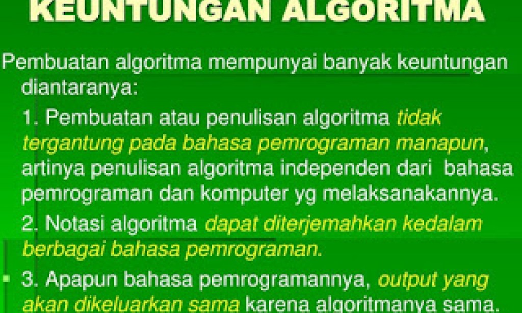 Manfaat dari Pembuatan Algoritma Komputer